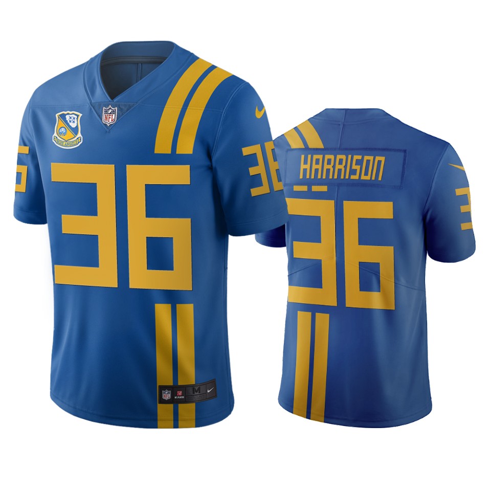 Men Nike Jacksonville Jaguars 36 Ronnie Harrison Royal Vapor Limited City Edition NFL Jersey